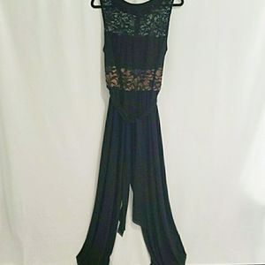 R&M Richards Black Wide Leg Jumpsuit